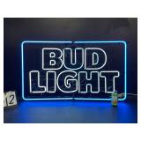 Bud Light logo, large. Neon sign