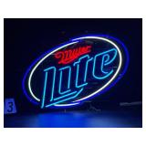 Miller Lite, blue and white hoops, large