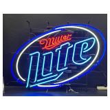 Miller Lite, blue and white hoops, large