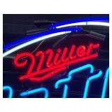 Miller Lite, blue and white hoops, large