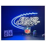 Bud Light NFL football, neon