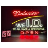 Bud We ID neon