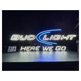 Large Bud Light logo, Here We Go, neon