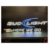 Large Bud Light logo, Here We Go, neon