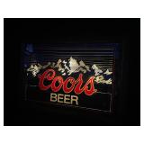 Coors Beer back lit mirror