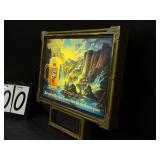 Old Style "Waterfall", light up with clock