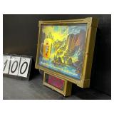 Old Style "Waterfall", light up with clock