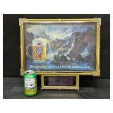 Old Style "Waterfall", light up with clock