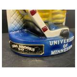 MN Gophers hockey goalie decanter, Ezra Brooks
