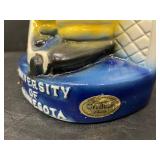 MN Gophers hockey goalie decanter, Ezra Brooks