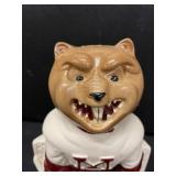 MN Gophers hockey goalie decanter, Ezra Brooks