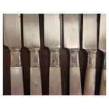 Sterling Banded Mother of Pearl Handled Knife & Fork Service