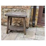 Smith and Hawken Teak Side Table, A