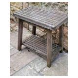 Smith and Hawken Teak Side Table, A