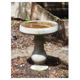 Concrete Pedestal Birdbath