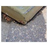 Olive Glazed Drape Outdoor Planter