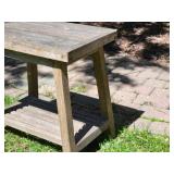 Smith and Hawken Teak Side Table, C
