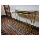Gorgeous Mirrored Gold Gilt Nesting Console Tables