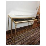 Gorgeous Mirrored Gold Gilt Nesting Console Tables