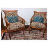 Old Hickory Matilda Leopard Print Empire Accent Chairs