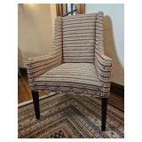 Elegant Rick Rack Stitch Accent Chair with Swag Tack