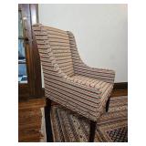 Elegant Rick Rack Stitch Accent Chair with Swag Tack