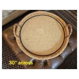 Large Round Basket Tray ~ 30"