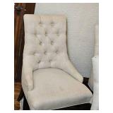 Restoration Hardware Cream Tufted Dining Chair Set