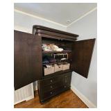 American Contemporary Mahogany Wardrobe Cabinet