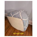 Contemporary Square Pouf Footrest