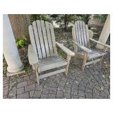 All-Weather Polywood Resin Adirondack Chairs, A ~ pair