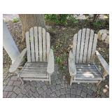 All-Weather Polywood Resin Adirondack Chairs, A ~ pair