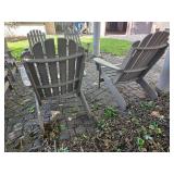 All-Weather Polywood Resin Adirondack Chairs, A ~ pair