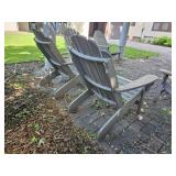 All-Weather Polywood Resin Adirondack Chairs, B ~ pair