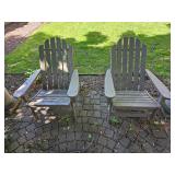 All-Weather Polywood Resin Adirondack Chairs, C ~ pair