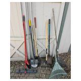 Garden Tool Bundle (Rakes, Shovels, Brooms)