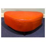 Venus Cayenne Leather Wedge Ottoman