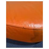 Venus Cayenne Leather Wedge Ottoman