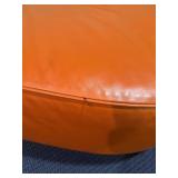 Venus Cayenne Leather Wedge Ottoman