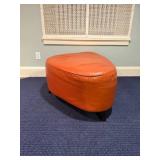 Venus Cayenne Leather Wedge Ottoman