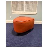 Venus Cayenne Leather Wedge Ottoman