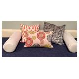 Orange & Blue Décor Throw Pillows