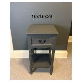 Sweet Single Drawer Grey Side Table