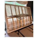 Pottery Barn Distressed Tufted Leather Full Headboard & Frame