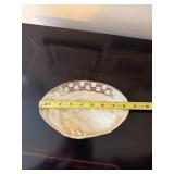 Large Gold-Accent Abalone Shell Footed Bowl