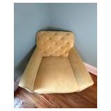 Custard Yellow Tufted West Elm Accent Chair