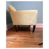 Custard Yellow Tufted West Elm Accent Chair