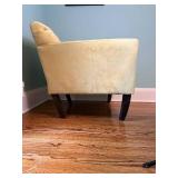 Custard Yellow Tufted West Elm Accent Chair