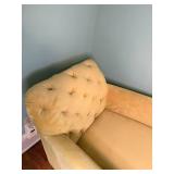 Custard Yellow Tufted West Elm Accent Chair