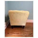 Custard Yellow Tufted West Elm Accent Chair